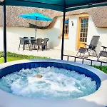 펜션 Chaumiere Cosy Avec Spajardin Calme Wifi 아브빌르
